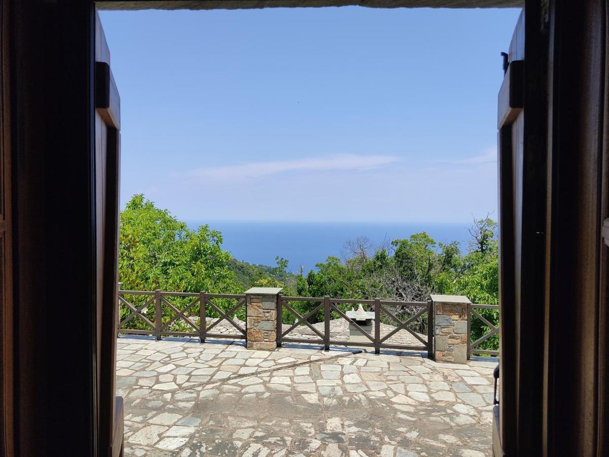 Cozy Blue Stone House With A Great Sea View. Villa Tsagarada Exterior photo