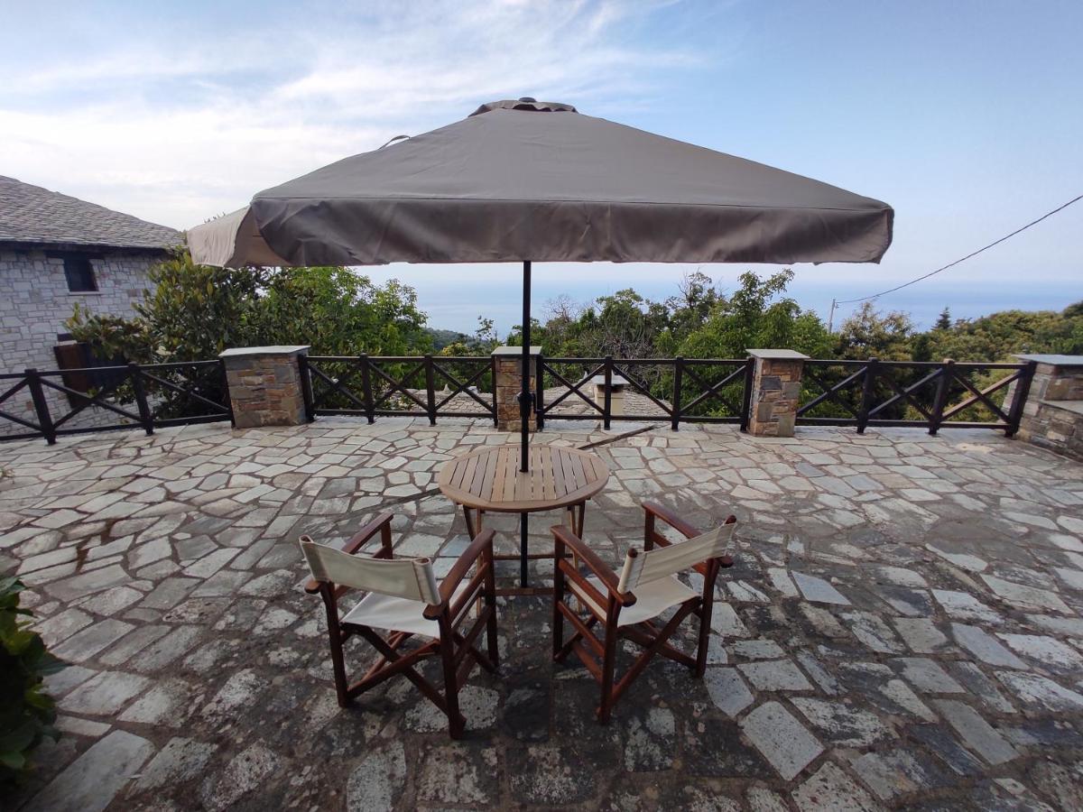 Cozy Blue Stone House With A Great Sea View. Villa Tsagarada Exterior photo